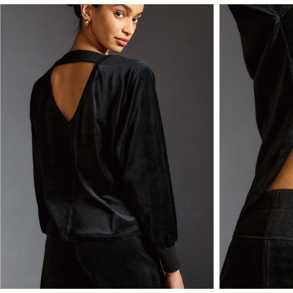 Anthro velour batwing top